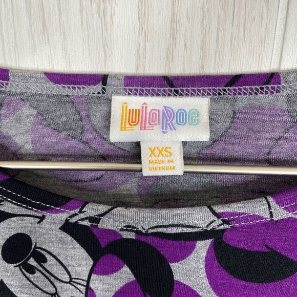LuLaRoe Classic Mickey Mouse Disney T-Shirt Top Women's Purple Size XXS NWT - Picture 4 of 6